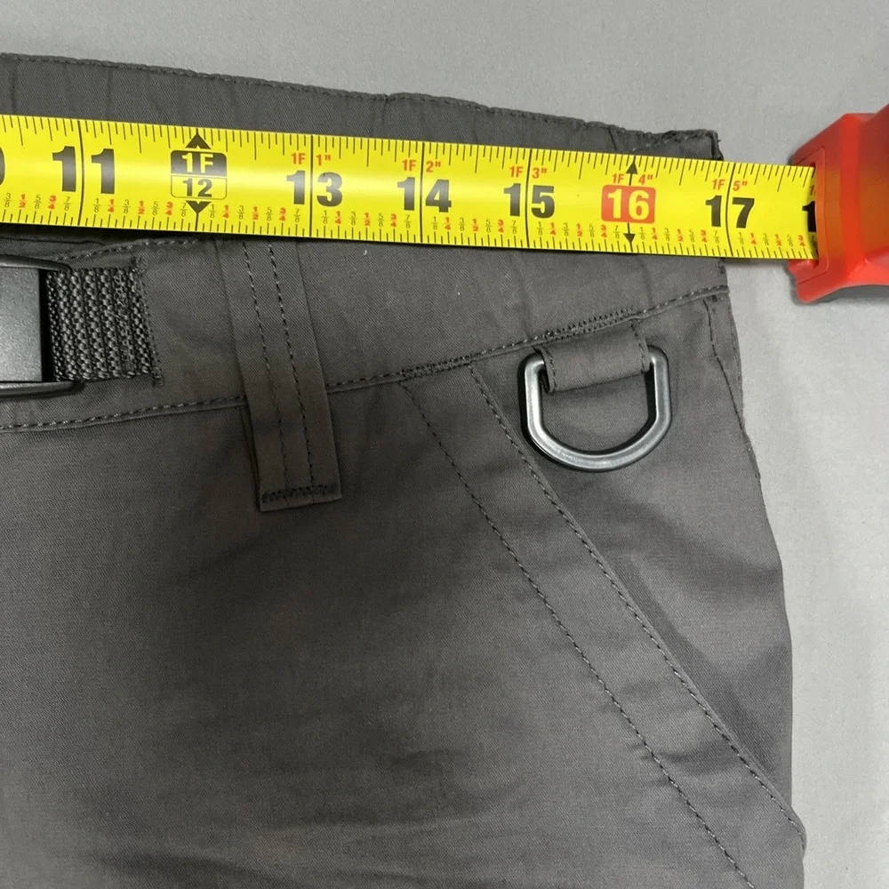 BC Clothing Mens Medium 34x30 Convertible Cargo Hiking Pants Gray Fishing